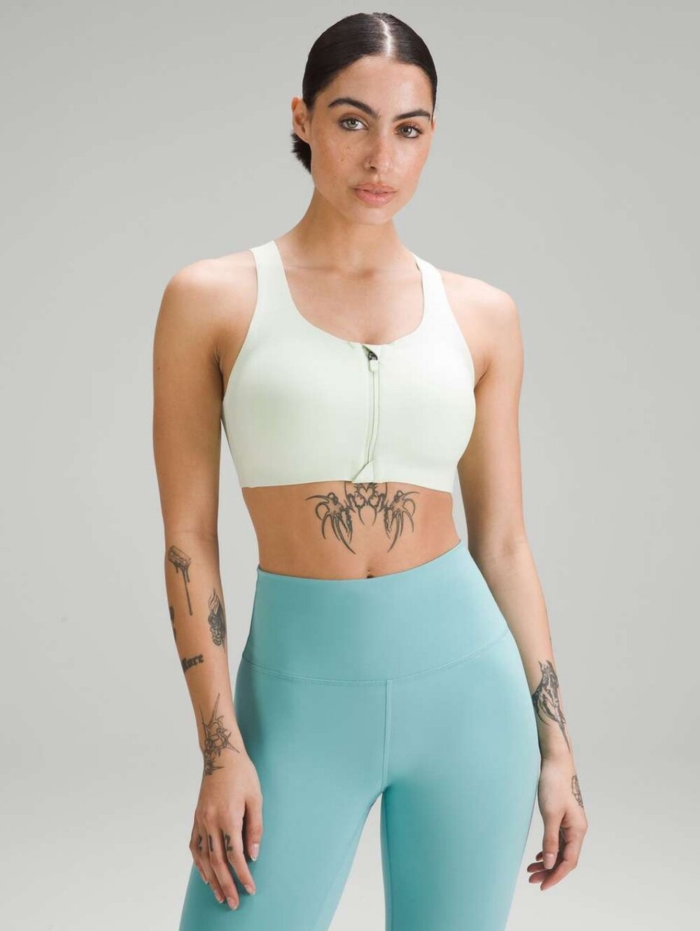 LULULEMON Enlite Front-Zip Bra *High Support, A–DDD(E) Cups Kohlrabi Green 36DD